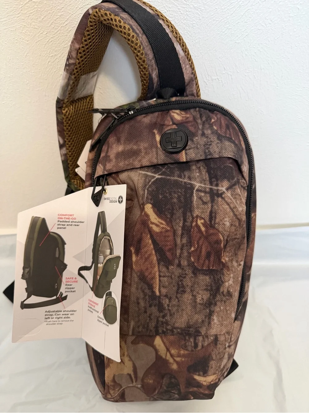 Camouflage Sling Crossbody Bag - Brown Camo Casual Carry